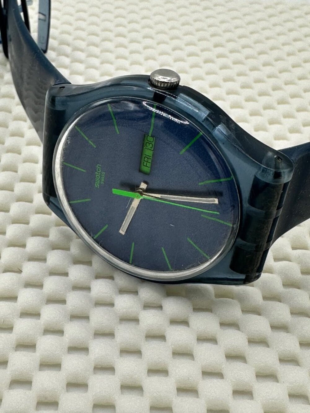 Swatch Watch Blue Rebel SUON700 Classic 2010